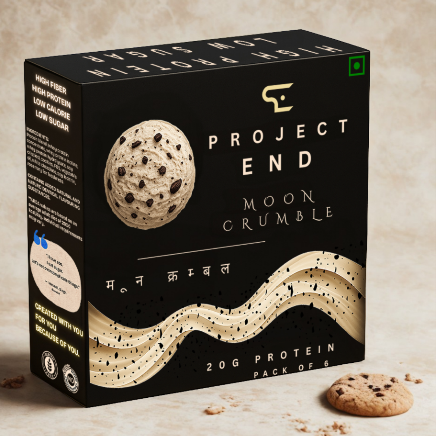 MOON CRUMBLE BAR - PACK OF 6 (60G EACH)