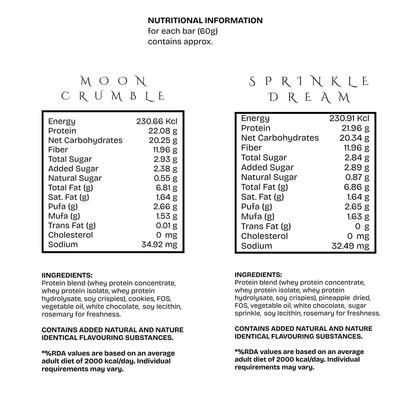 MOON CRUMBLE & SPRINKLE DREAM BAR COMBO (PACK OF 12)